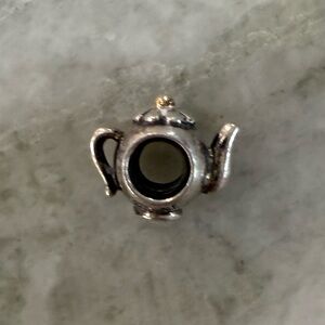Pandora Silver and Gold Tea Pot Charm